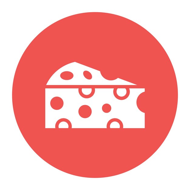 Imagen vectorial del icono del queso Se puede utilizar para la nutrición