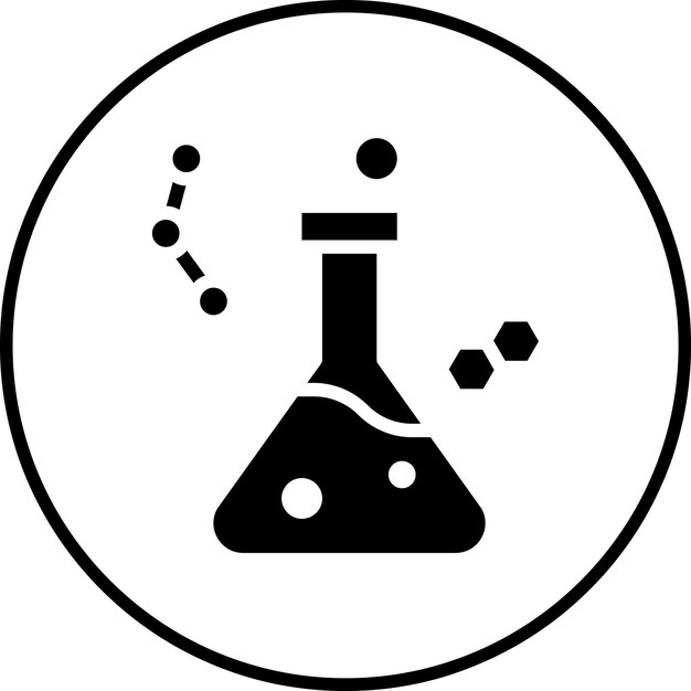 La imagen vectorial del icono químico se puede utilizar para el laboratorio