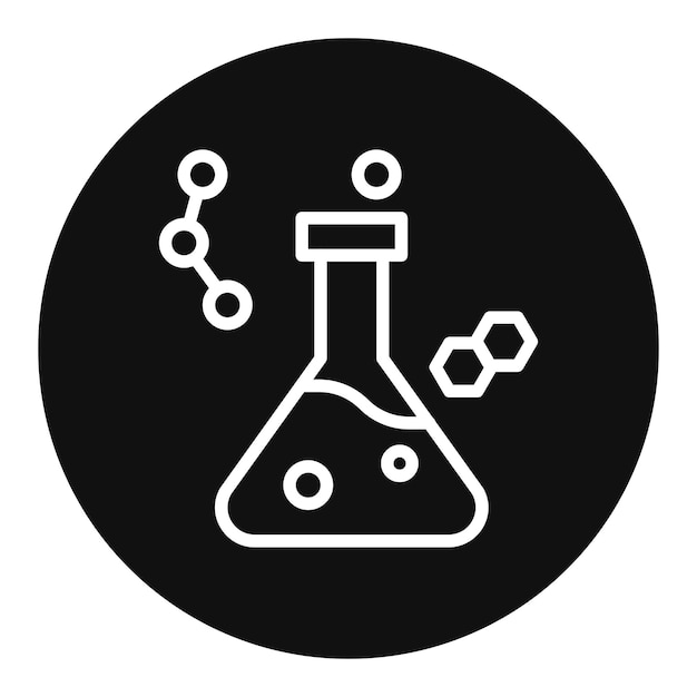 La imagen vectorial del icono químico se puede utilizar para el laboratorio
