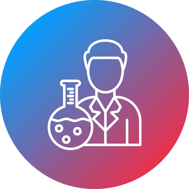 Imagen vectorial del icono del químico Se puede utilizar para Química