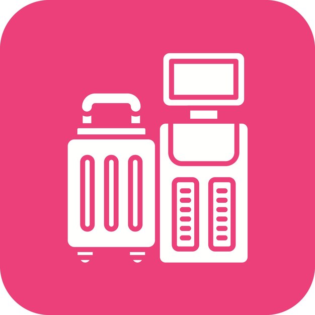 Imagen vectorial del icono del quiosco de la bolsa se puede usar para Untact World