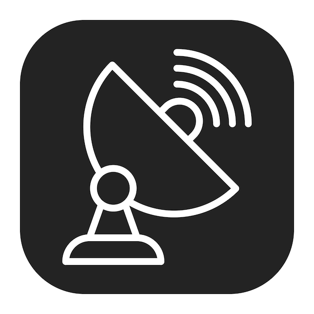 Imagen vectorial del icono de radar Se puede utilizar para el avión