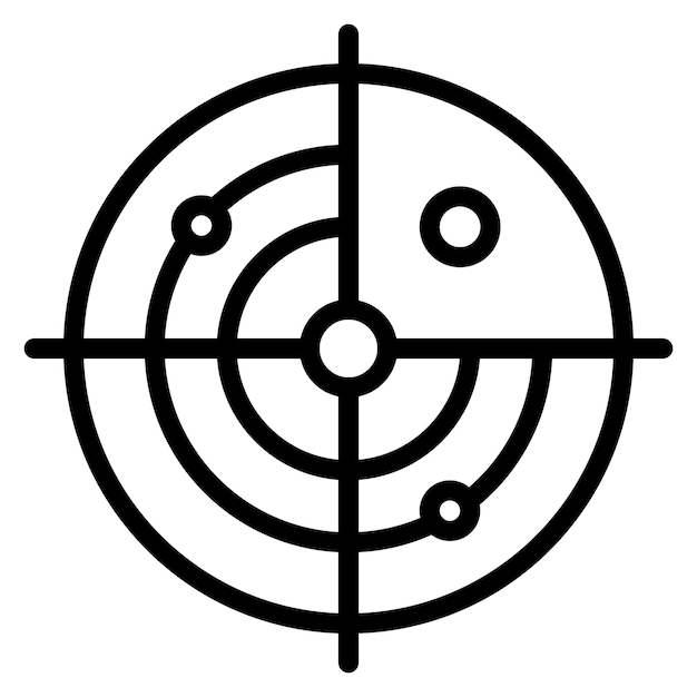 La imagen vectorial del icono de radar se puede utilizar para el Océano