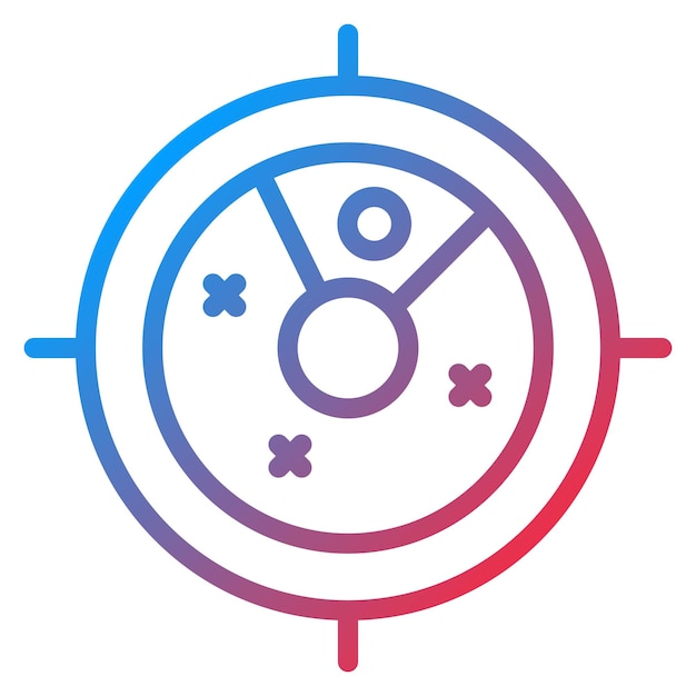 Imagen vectorial de icono de radar Puede utilizarse para la seguridad de la información