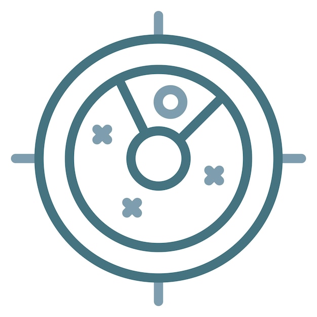 Imagen vectorial de icono de radar Puede utilizarse para la seguridad de la información
