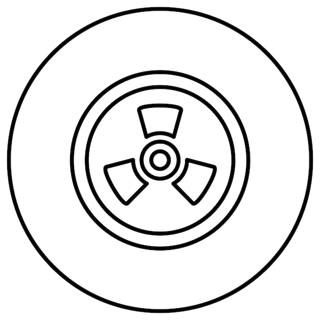 Imagen vectorial del icono de radiación Se puede utilizar para la contaminación