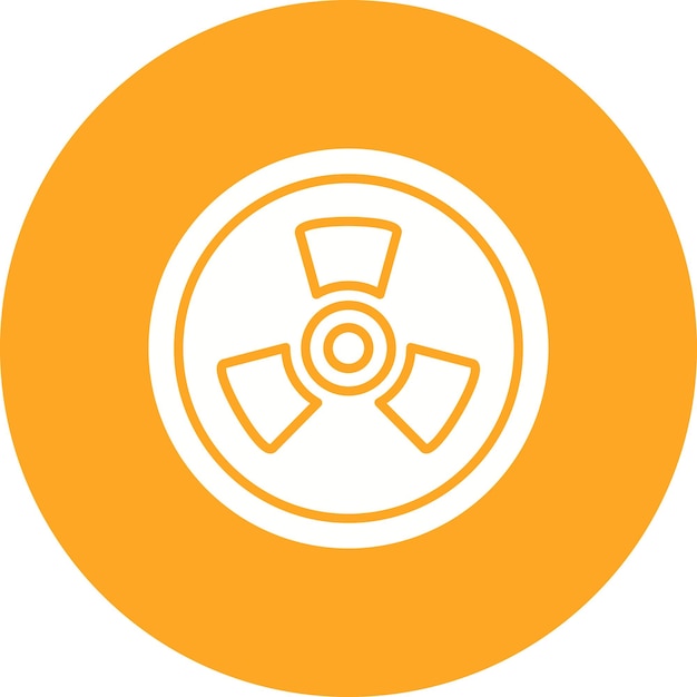 Imagen vectorial del icono de radiación Se puede utilizar para la contaminación