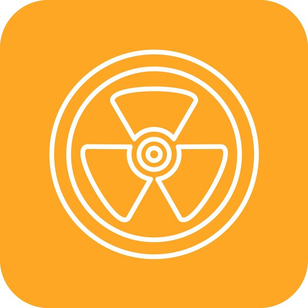 Imagen vectorial del icono de radiación Puede utilizarse para la bioingeniería