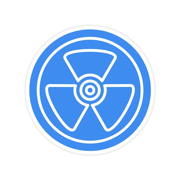 Imagen vectorial del icono de radiación Puede utilizarse para la bioingeniería
