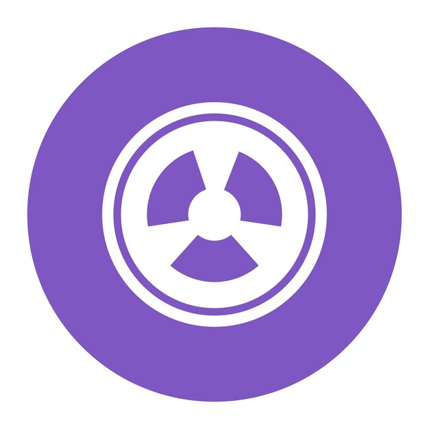Imagen vectorial del icono de radiación Puede utilizarse para la fabricación