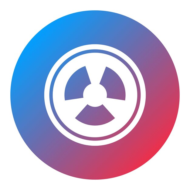 Imagen vectorial del icono de radiación Puede utilizarse para la fabricación