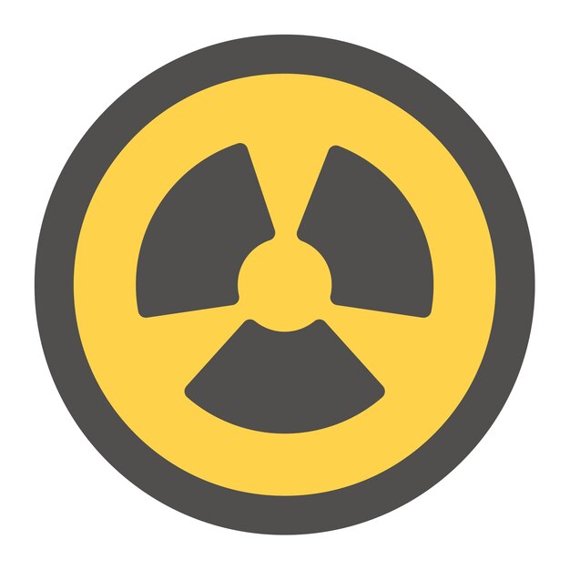 Imagen vectorial del icono de radiación Puede utilizarse para la fabricación