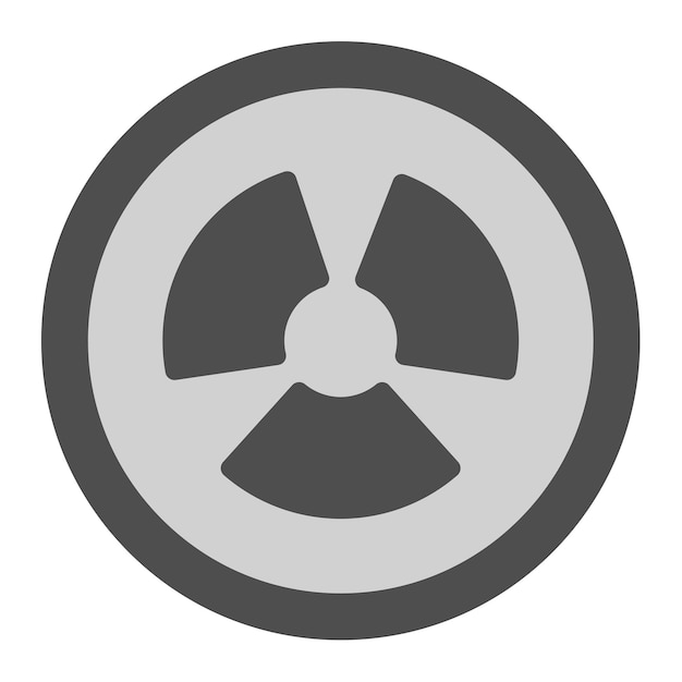 Imagen vectorial del icono de radiación Puede utilizarse para la fabricación