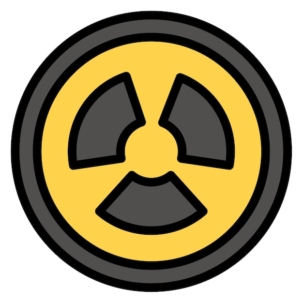 Imagen vectorial del icono de radiación Puede utilizarse para la fabricación