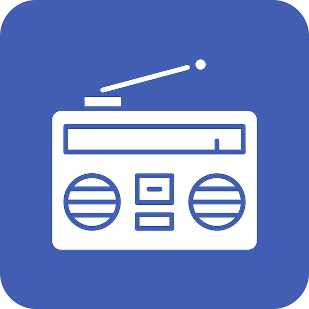 Imagen vectorial de icono de radio Se puede usar para entretenimiento