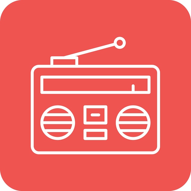 Imagen vectorial de icono de radio Se puede usar para entretenimiento