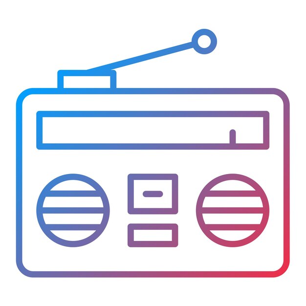 Imagen vectorial de icono de radio Se puede usar para entretenimiento