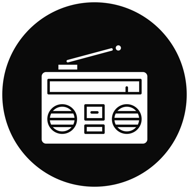 Imagen vectorial de icono de radio Se puede usar para entretenimiento