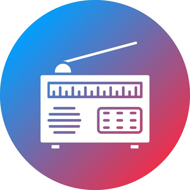 La imagen vectorial del icono de radio se puede usar para el fútbol