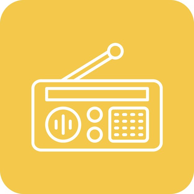 Imagen vectorial de icono de radio Se puede utilizar para Comunicación y Medios