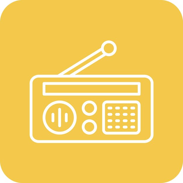 Vector imagen vectorial de icono de radio se puede utilizar para comunicación y medios