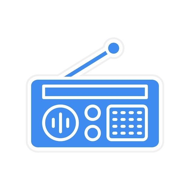 Imagen vectorial de icono de radio Se puede utilizar para Comunicación y Medios