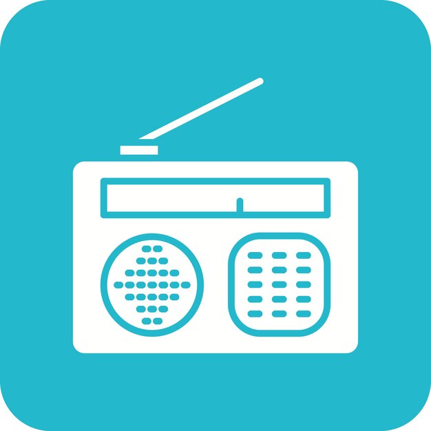 Imagen vectorial de icono de radio Se puede utilizar para noticias y medios de comunicación