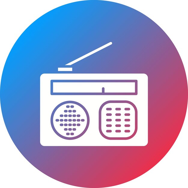 Imagen vectorial de icono de radio Se puede utilizar para noticias y medios de comunicación