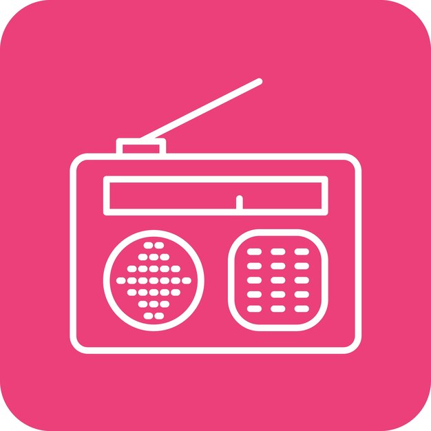 Vector imagen vectorial de icono de radio se puede utilizar para noticias y medios de comunicación