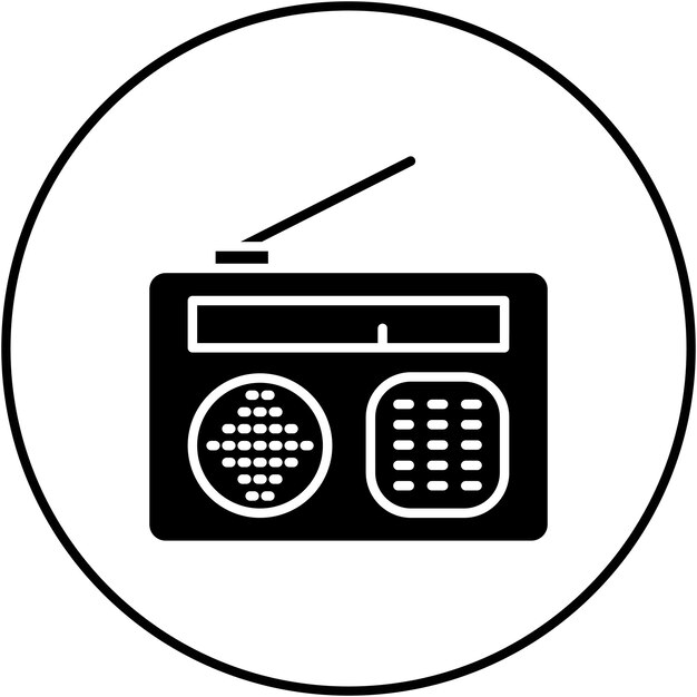 Imagen vectorial de icono de radio Se puede utilizar para noticias y medios de comunicación