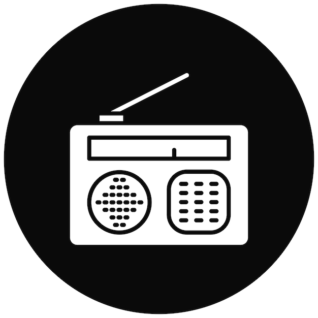 Imagen vectorial de icono de radio Se puede utilizar para noticias y medios de comunicación