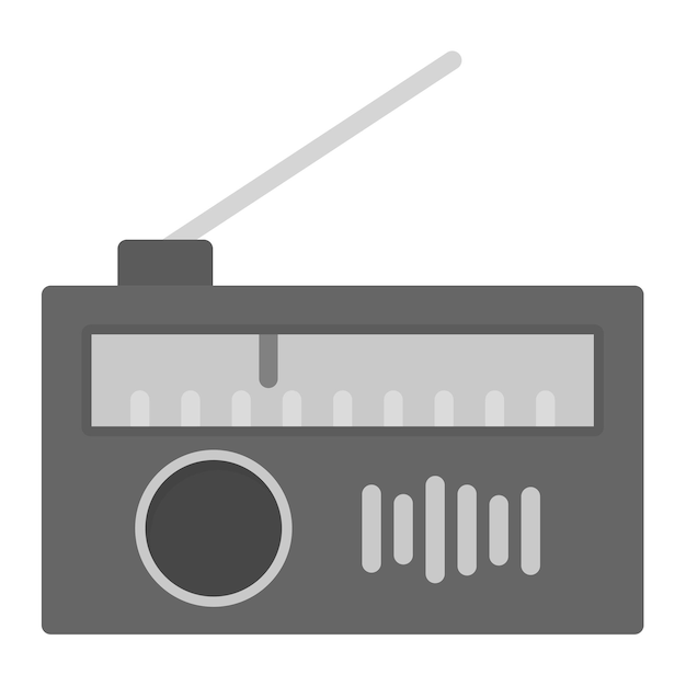 La imagen vectorial del icono de radio se puede utilizar para Retro