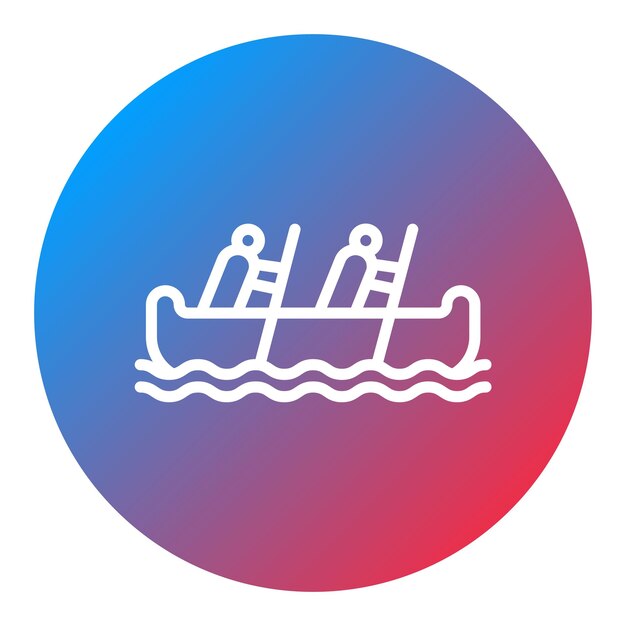 Imagen vectorial de icono de rafting Se puede usar para Aventura