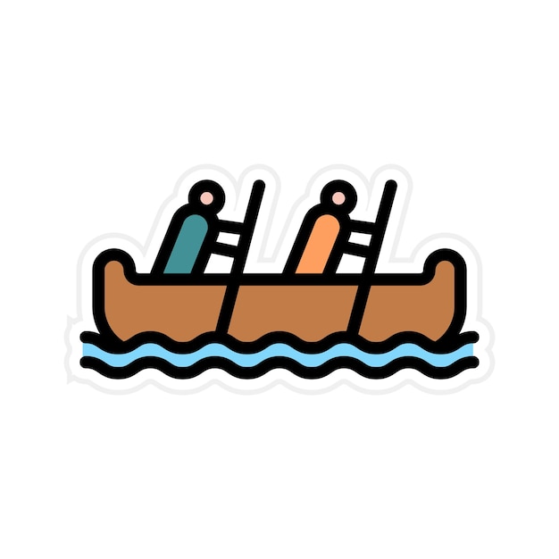 Imagen vectorial de icono de rafting Se puede usar para Aventura