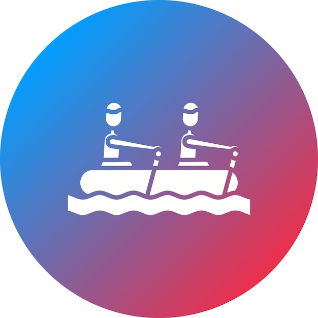 Imagen vectorial de icono de rafting Se puede usar para deportes acuáticos