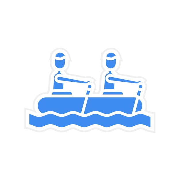 Imagen vectorial de icono de rafting Se puede usar para deportes acuáticos