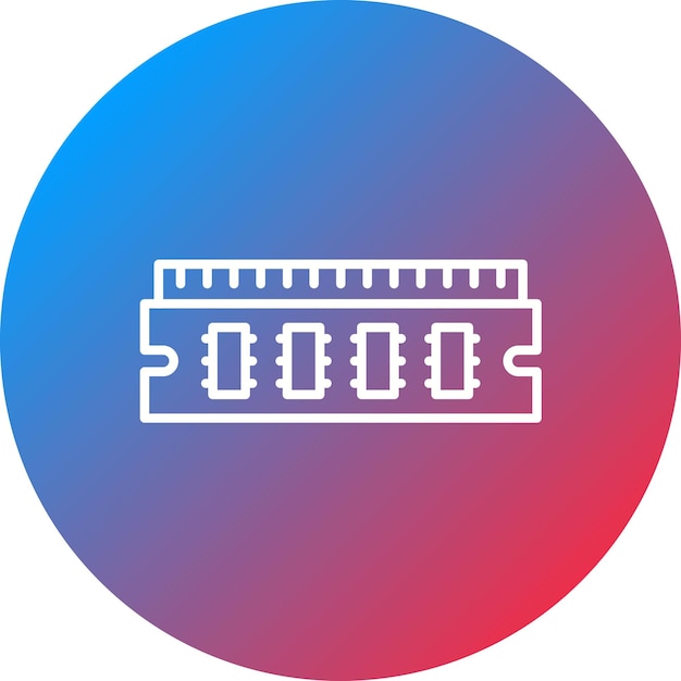 Imagen vectorial del icono de RAM Se puede utilizar para la tecnología