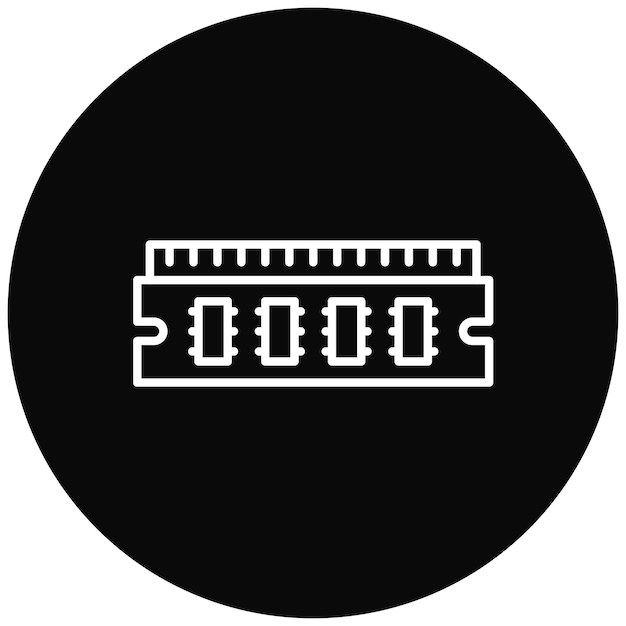 Imagen vectorial del icono de RAM Se puede utilizar para la tecnología