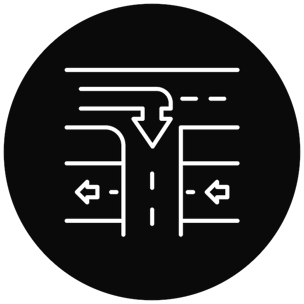 Imagen vectorial del icono de las rampas de carretera Se puede utilizar para el mapa y la navegación