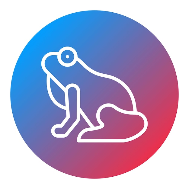 La imagen vectorial del icono de la rana se puede usar para Fairytale
