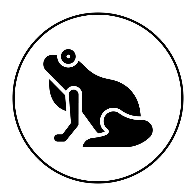 La imagen vectorial del icono de la rana se puede usar para Fairytale