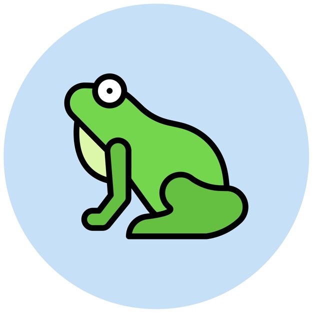La imagen vectorial del icono de la rana se puede usar para Fairytale