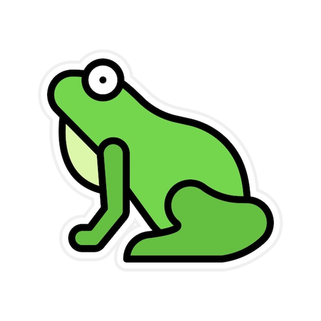 La imagen vectorial del icono de la rana se puede usar para Fairytale