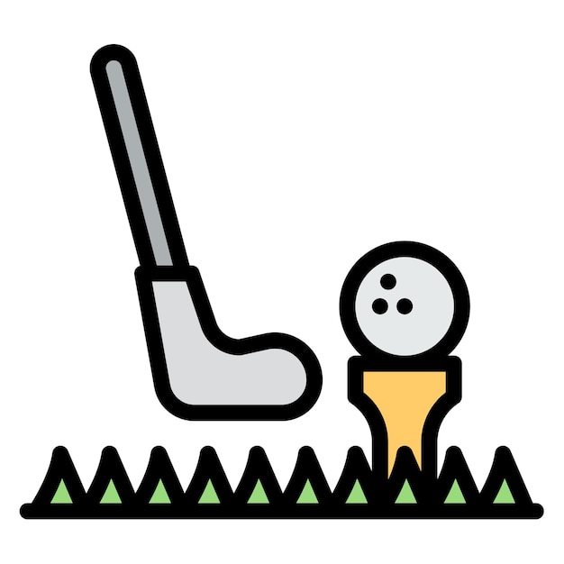 Imagen vectorial del icono del rango de golf Se puede usar para Golf