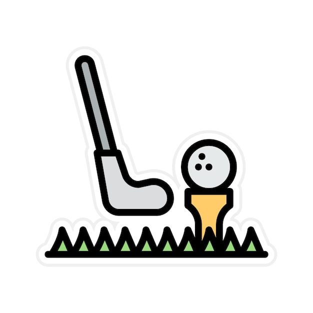 Imagen vectorial del icono del rango de golf Se puede usar para Golf