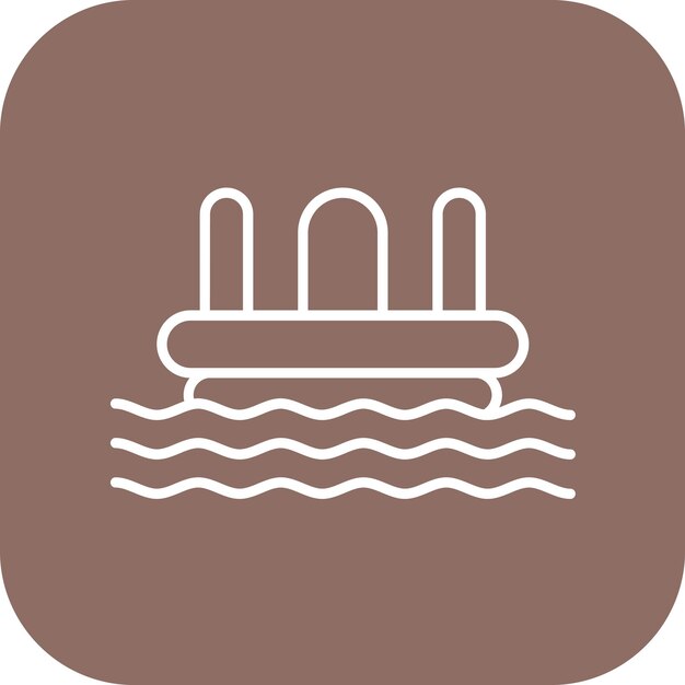 Imagen vectorial del icono de las rápidas Se puede usar para el parque de atracciones