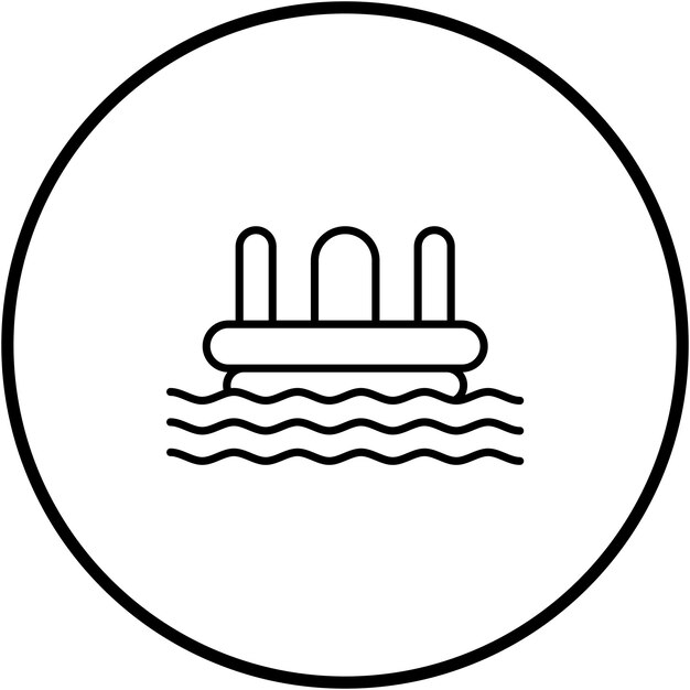 Imagen vectorial del icono de las rápidas Se puede usar para el parque de atracciones