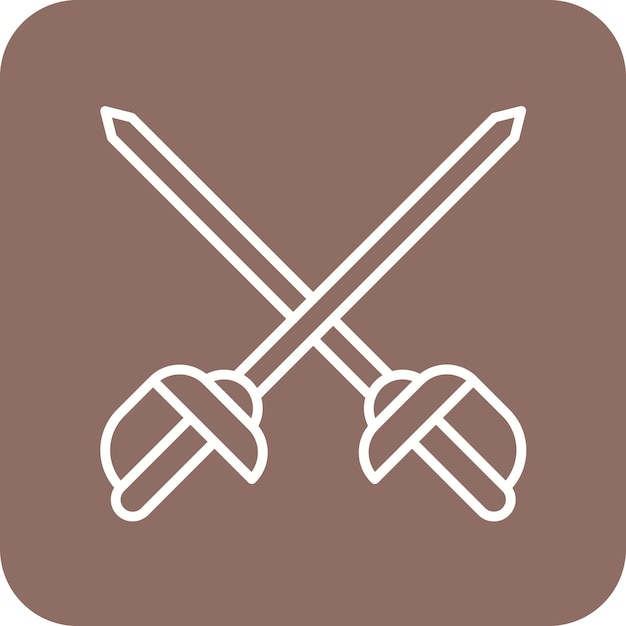 Imagen vectorial de icono de Rapier Se puede usar para Medieval