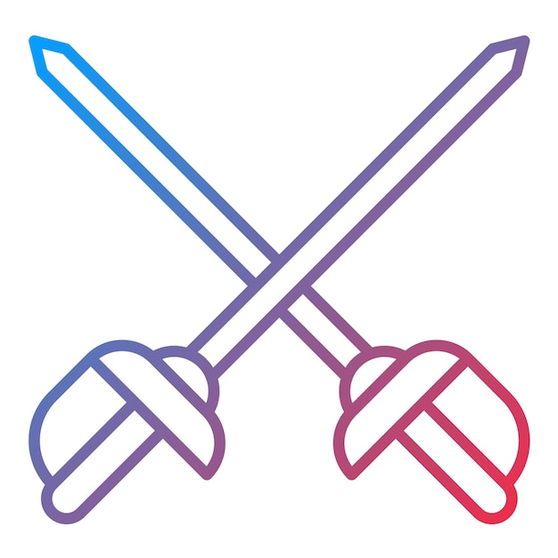 Imagen vectorial de icono de Rapier Se puede usar para Medieval