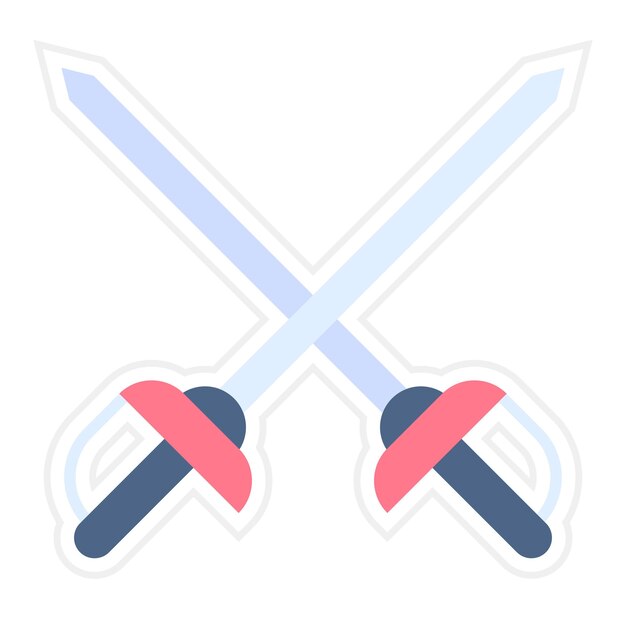 Imagen vectorial de icono de Rapier Se puede usar para Medieval